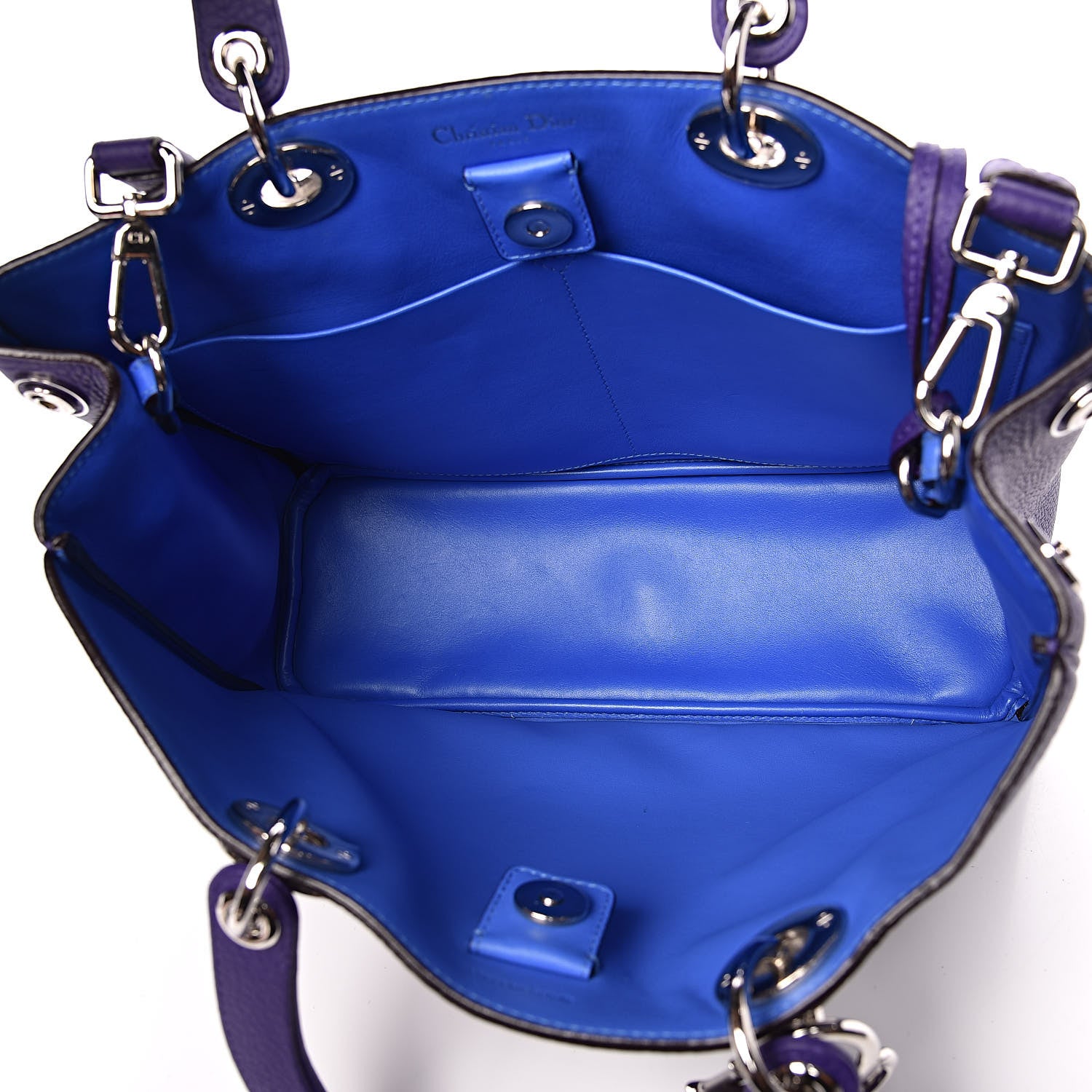 Christian Dior Bullcalf Medium Diorissimo Tote Purple 6 of 10