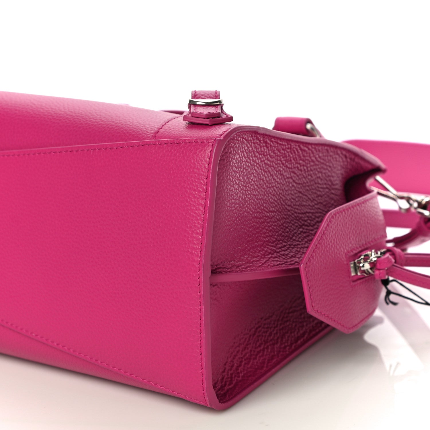 Balenciaga Grained Calfskin Neo Classic Silver Hardware S City Fuchsia 9 of 9