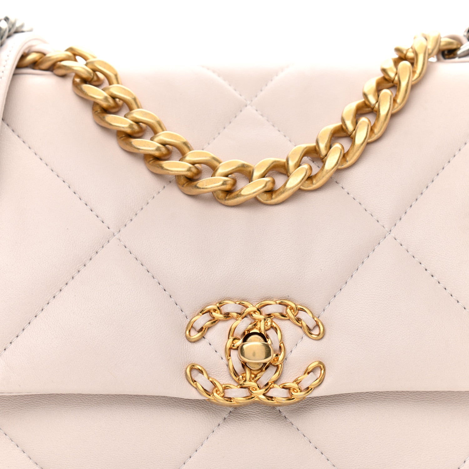 Chanel Lambskin Quilted Medium Chanel 19 Flap Light Pink 8 of 11
