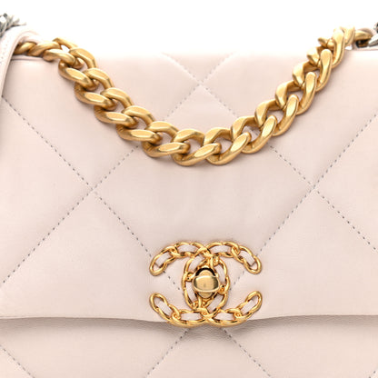 Chanel Lambskin Quilted Medium Chanel 19 Flap Light Pink 8 of 11