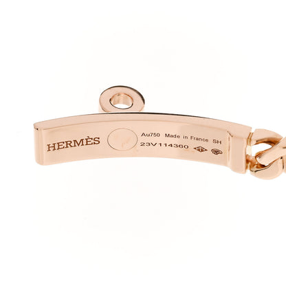 Hermes 18K Rose Gold Diamond PM Kelly Chaine Bracelet SH 3 of 3