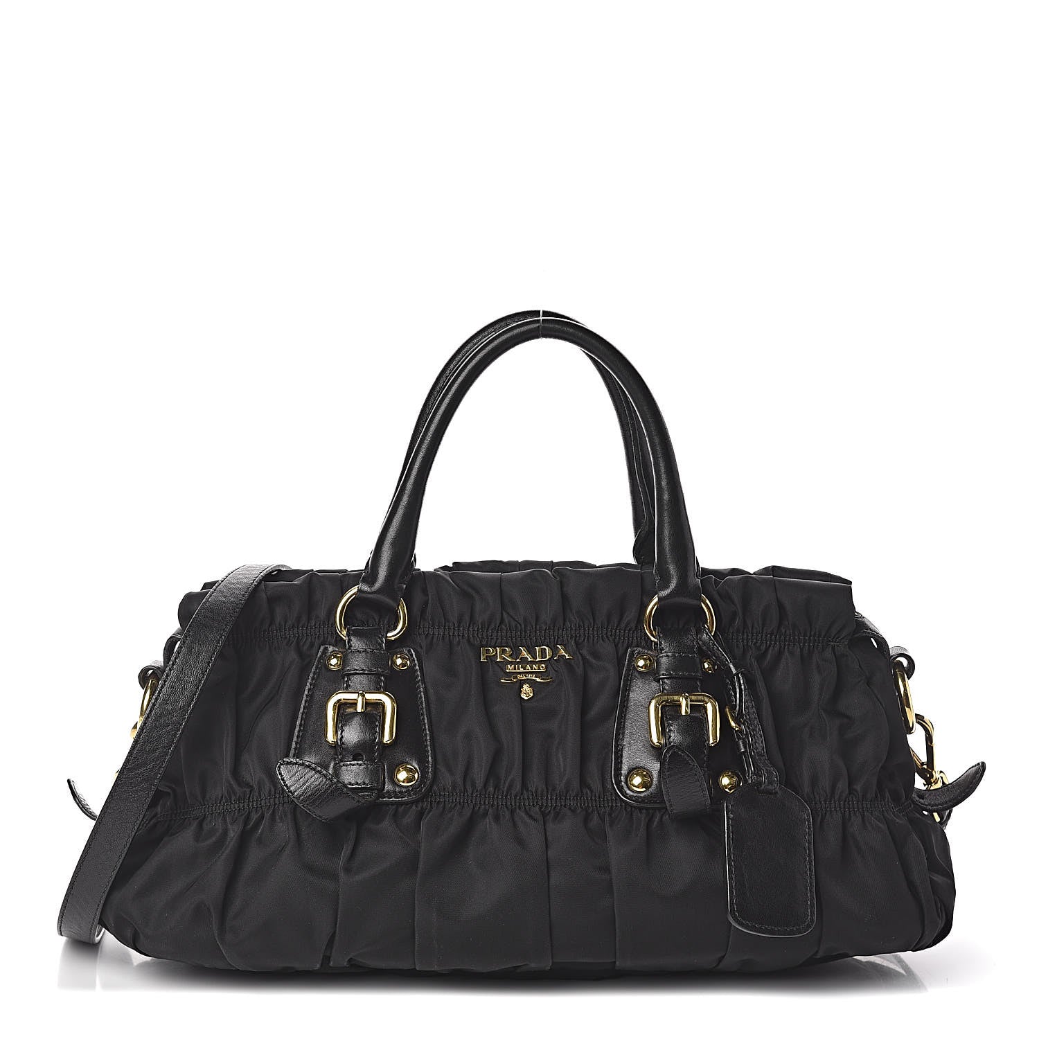 Prada Tessuto Nylon Gaufre Shopping Satchel Black 1 of 18