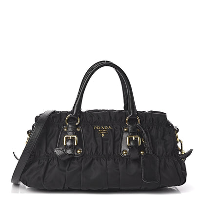Prada Tessuto Nylon Gaufre Shopping Satchel Black 1 of 18