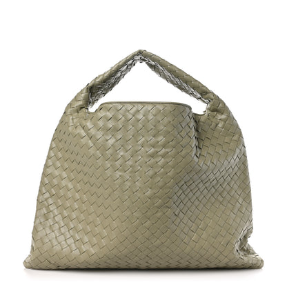 Bottega Veneta Calfskin Intrecciato Large Hop Travertine 1 of 9