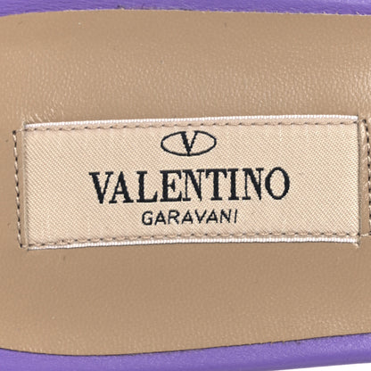 Valentino Garavani Nappa Rockstud Caged Flat Slide Sandals 40 Glicine 9 of 11