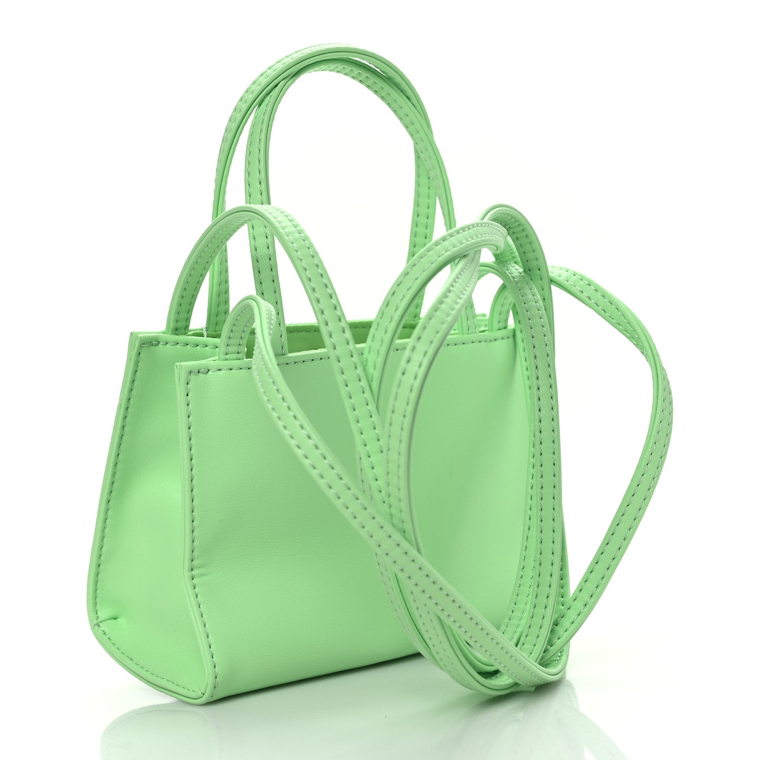 Telfar Vegan Leather Small Shopping Bag Double Mint 3 of 8