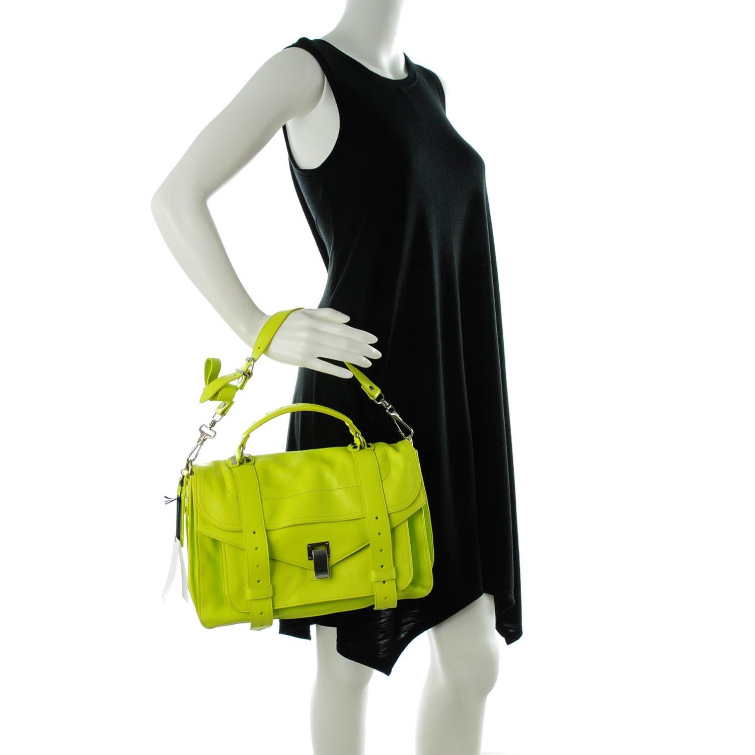 Proenza Schouler Lambskin Medium PS1 Satchel Sulfur 2 of 7