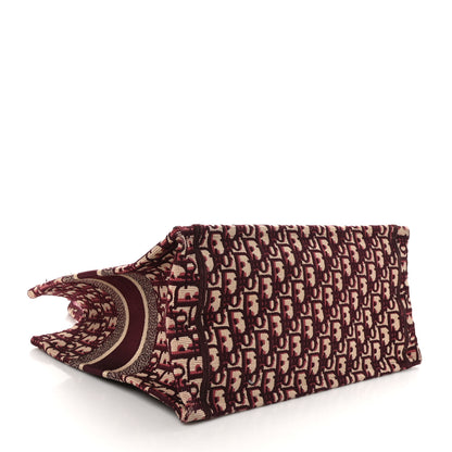 Christian Dior Oblique Medium Book Tote Burgundy Multicolor 4 of 9