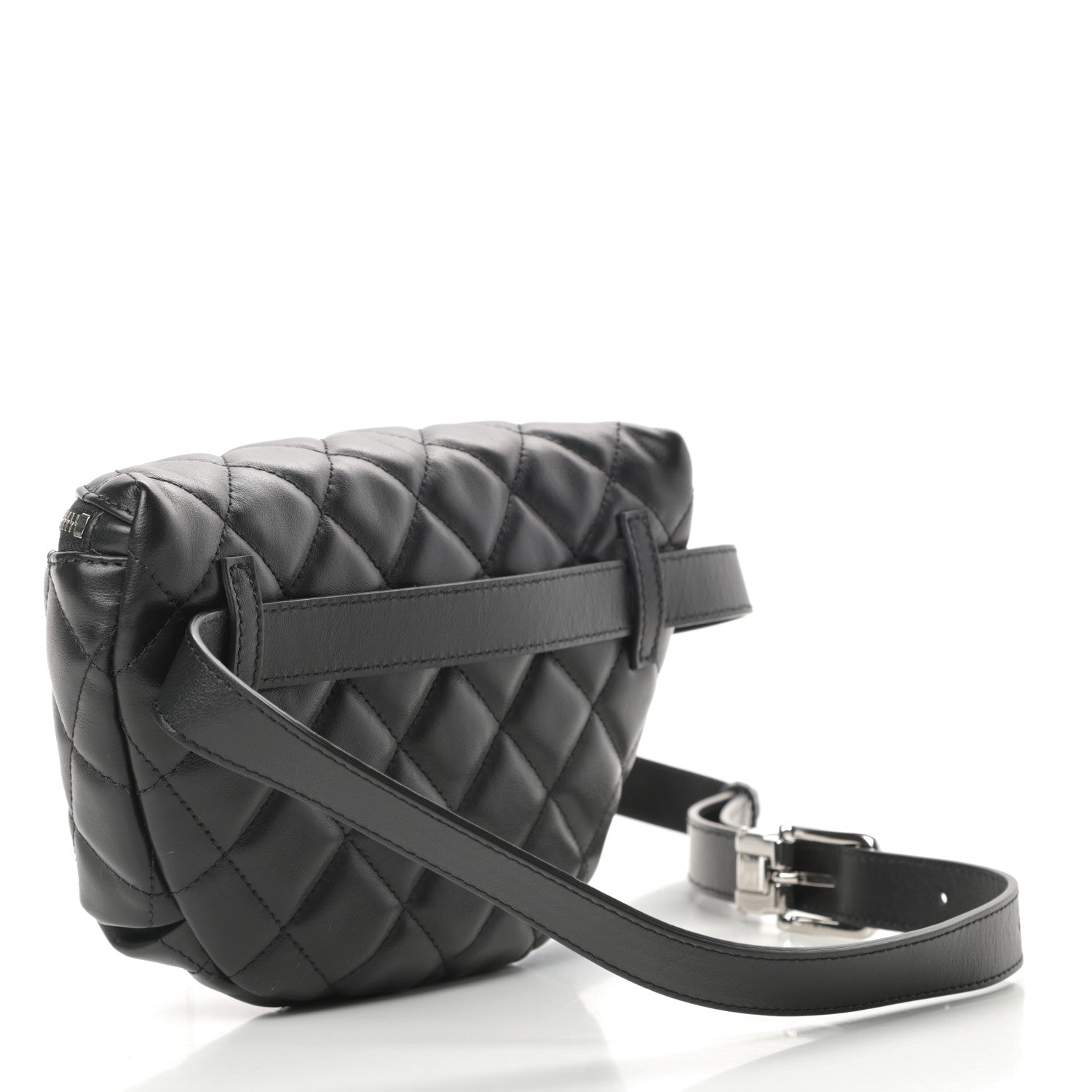 Chanel Lambskin Quilted Waist Belt Bag Black 3 of 11