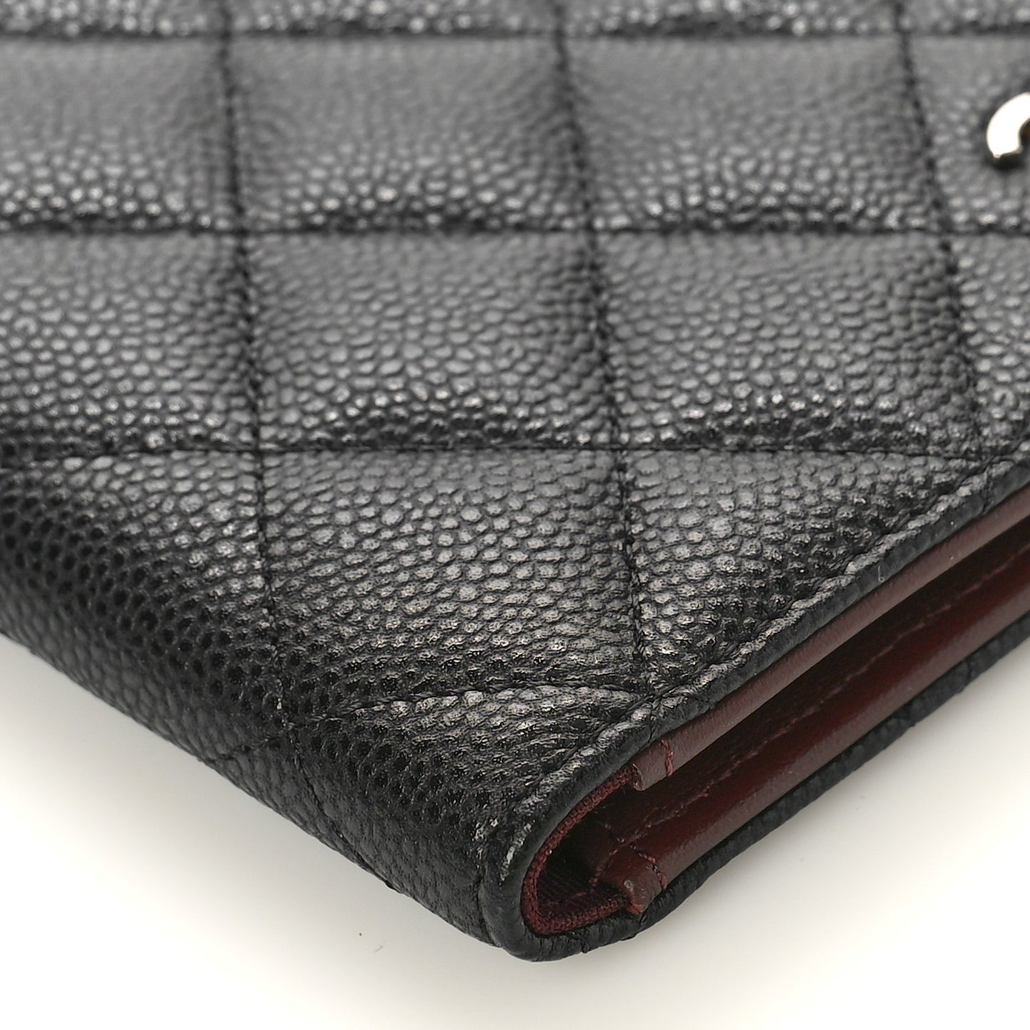 Caviar Quilted Passport Holder Black