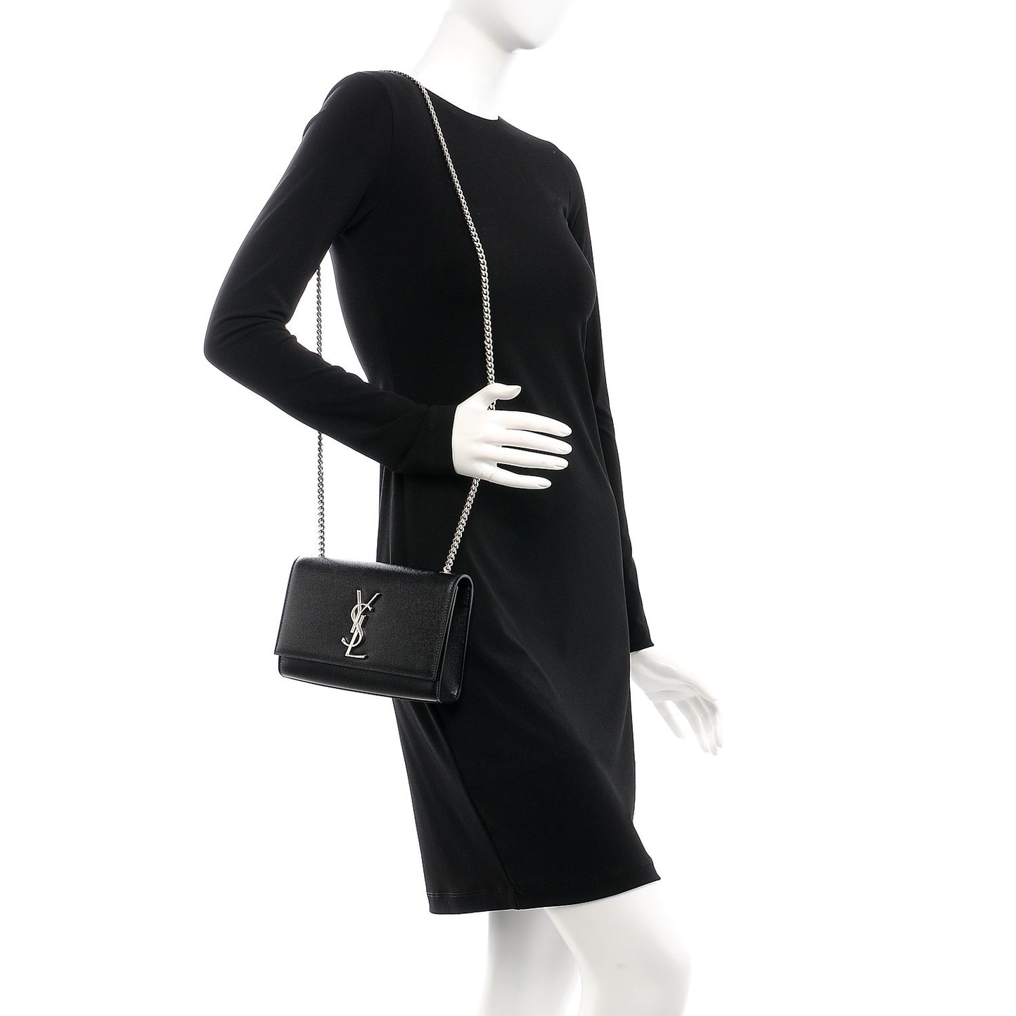 Grain De Poudre Small Monogram Kate Satchel Black