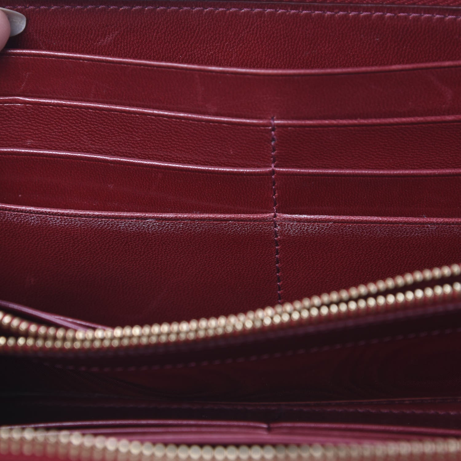 Valentino Garavani Patent Zip Around Wallet Red 8 of 12