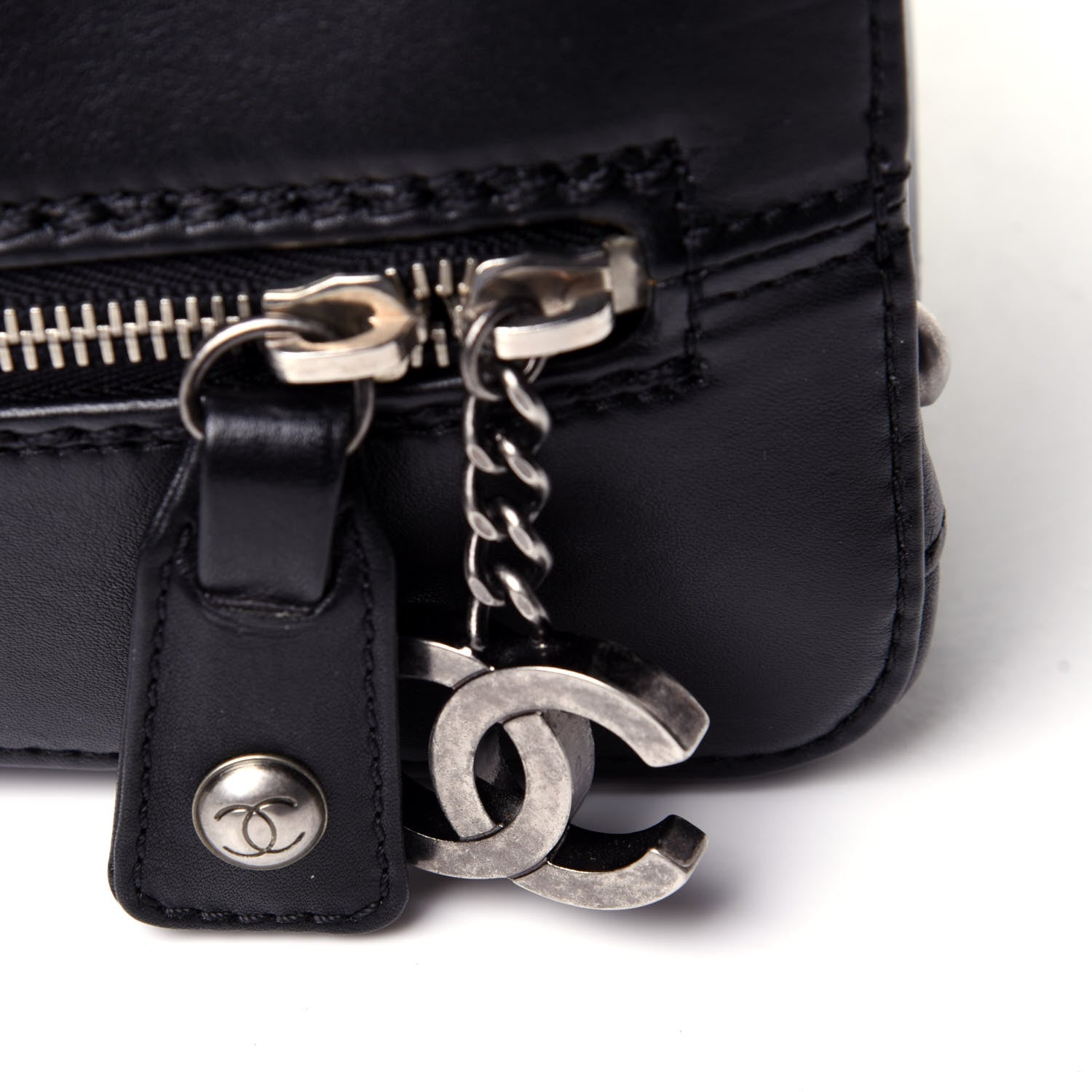 Chanel Calfskin Quilted Top Handle Bag Black 11 of 11