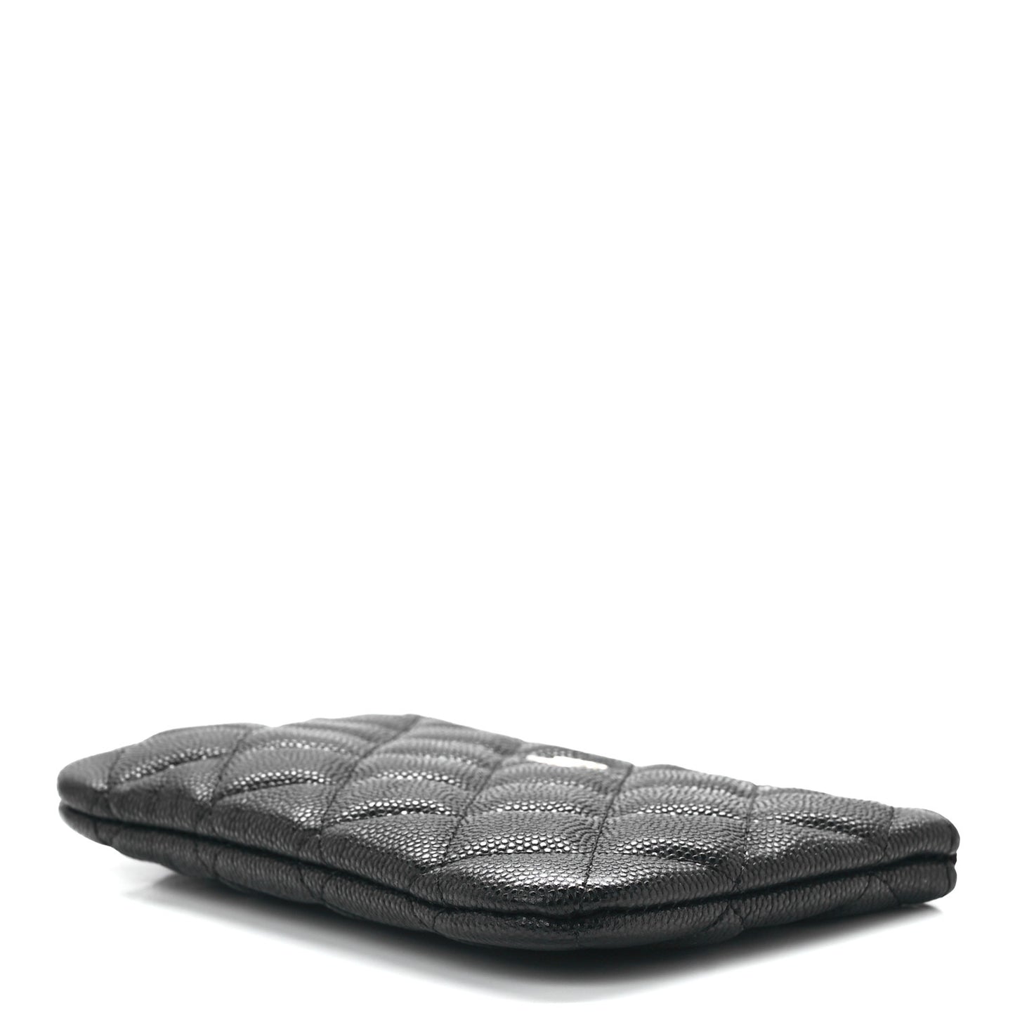 Caviar Quilted Small Cosmetic Case Black