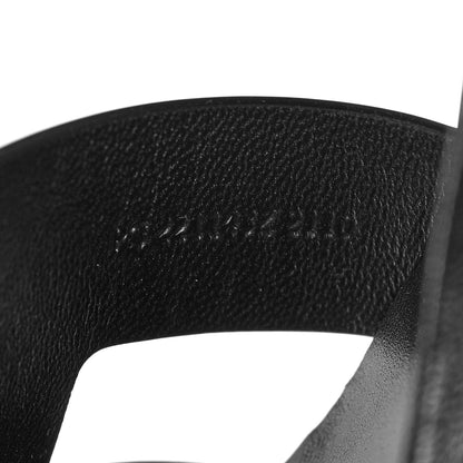 Hermes Goatskin Elda Espadrille Wedge Sandals 39 Black 6 of 8