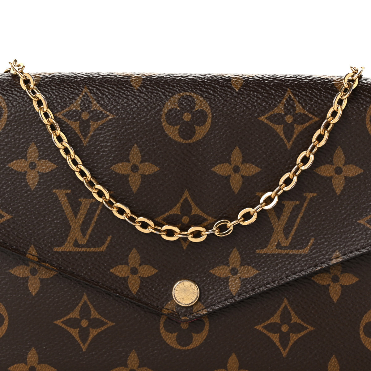 Louis Vuitton Monogram Pochette Felicie Chain Wallet Fuchsia 8 of 10