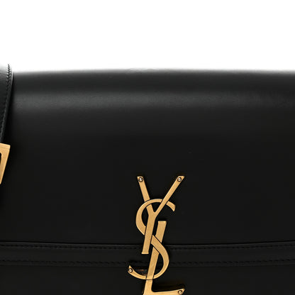 Saint Laurent Box Calfskin Monogram Medium Solferino Satchel Black 8 of 15