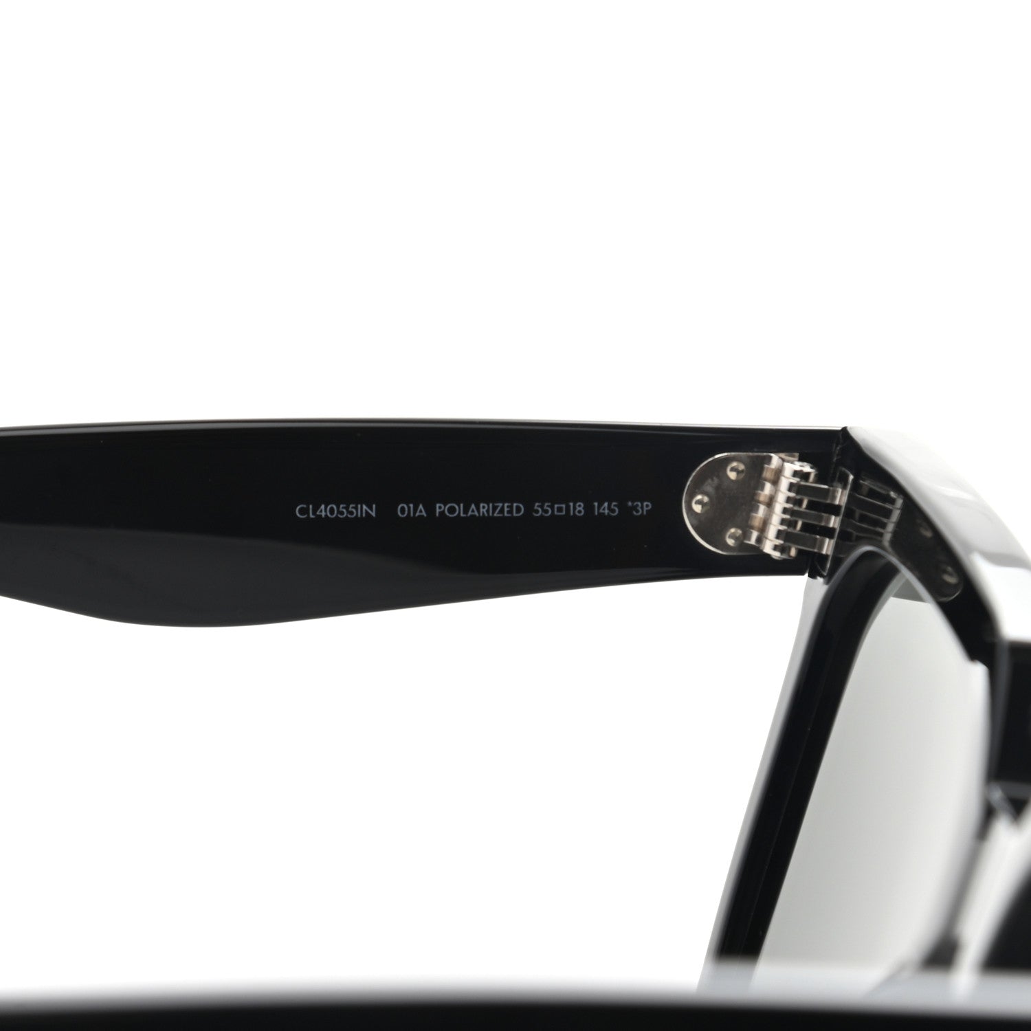 Celine Acetate Polarized Oversized Sunglasses CL4055IN Black 5 of 9
