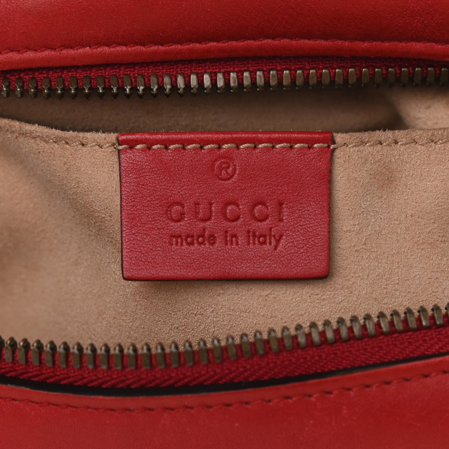 Gucci Calfskin Matelasse Small GG Marmont Chain Shoulder Bag Hibiscus Red 6 of 16