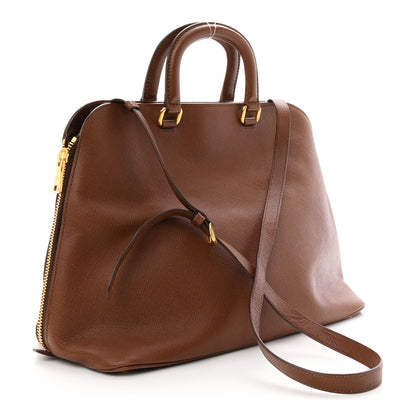 Prada Saffiano Cuir Top Handle Dome Tote Palissandro 3 of 10