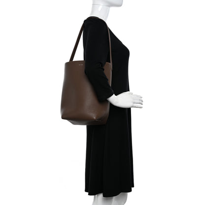 The Row Grained Calfskin Medium N/S Park Tote Brown 2 of 10
