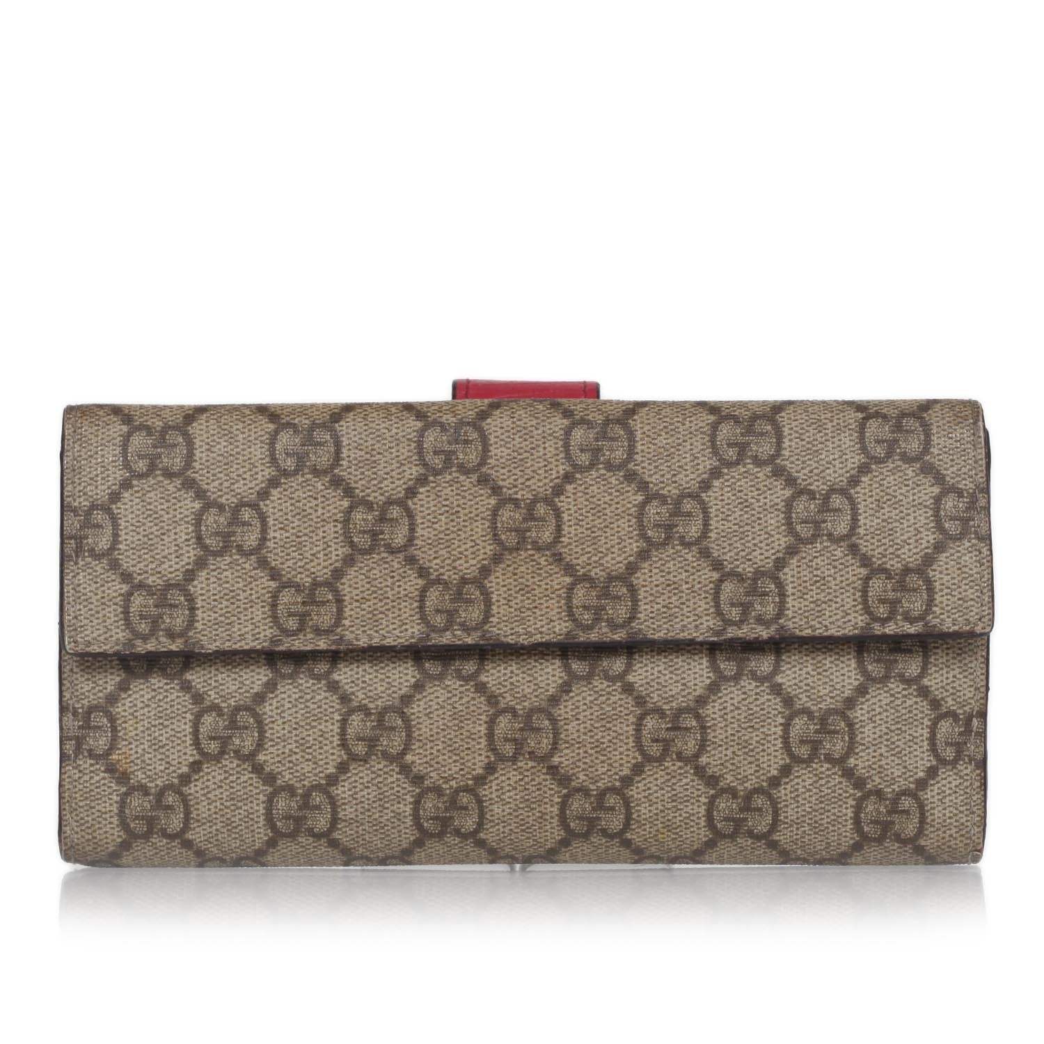 Gucci GG Plus Monogram Ladies GG Continental Wallet Red 1 of 13