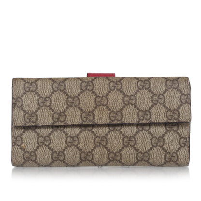 Gucci GG Plus Monogram Ladies GG Continental Wallet Red 1 of 13