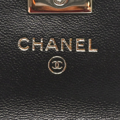 Chanel Lambskin Quilted Trendy CC Card Holder On Chain Black 6 of 11