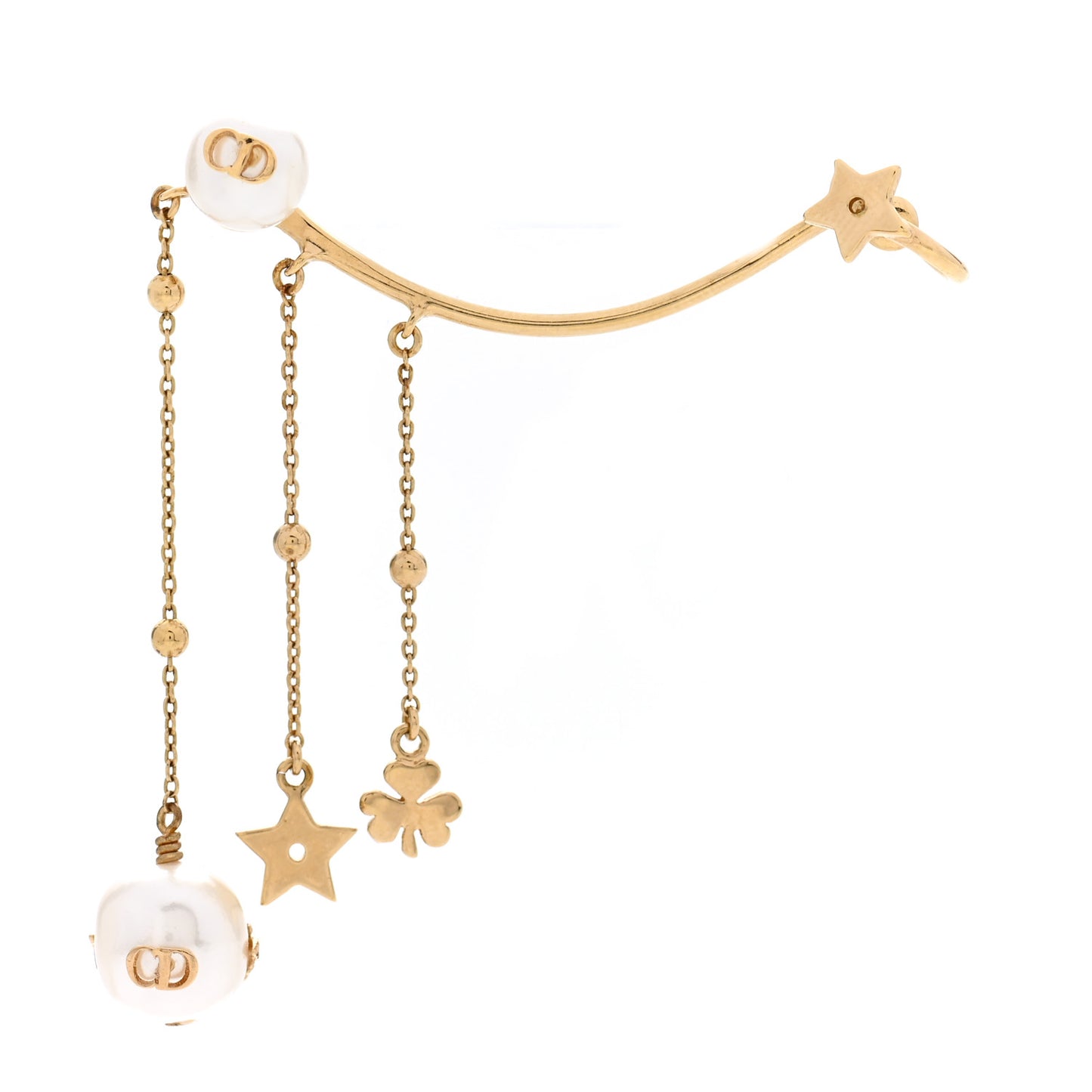 Pearl Shiny-D Earring Gold