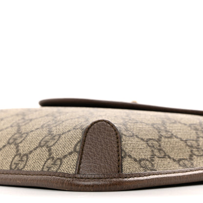 Gucci GG Supreme Monogram Web Medium Neo Vintage Flap Messenger Bag Beige New Acero 10 of 11
