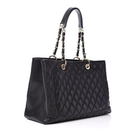 Chanel Caviar Quilted XL Grand Shopping Tote GST Black 3 of 11