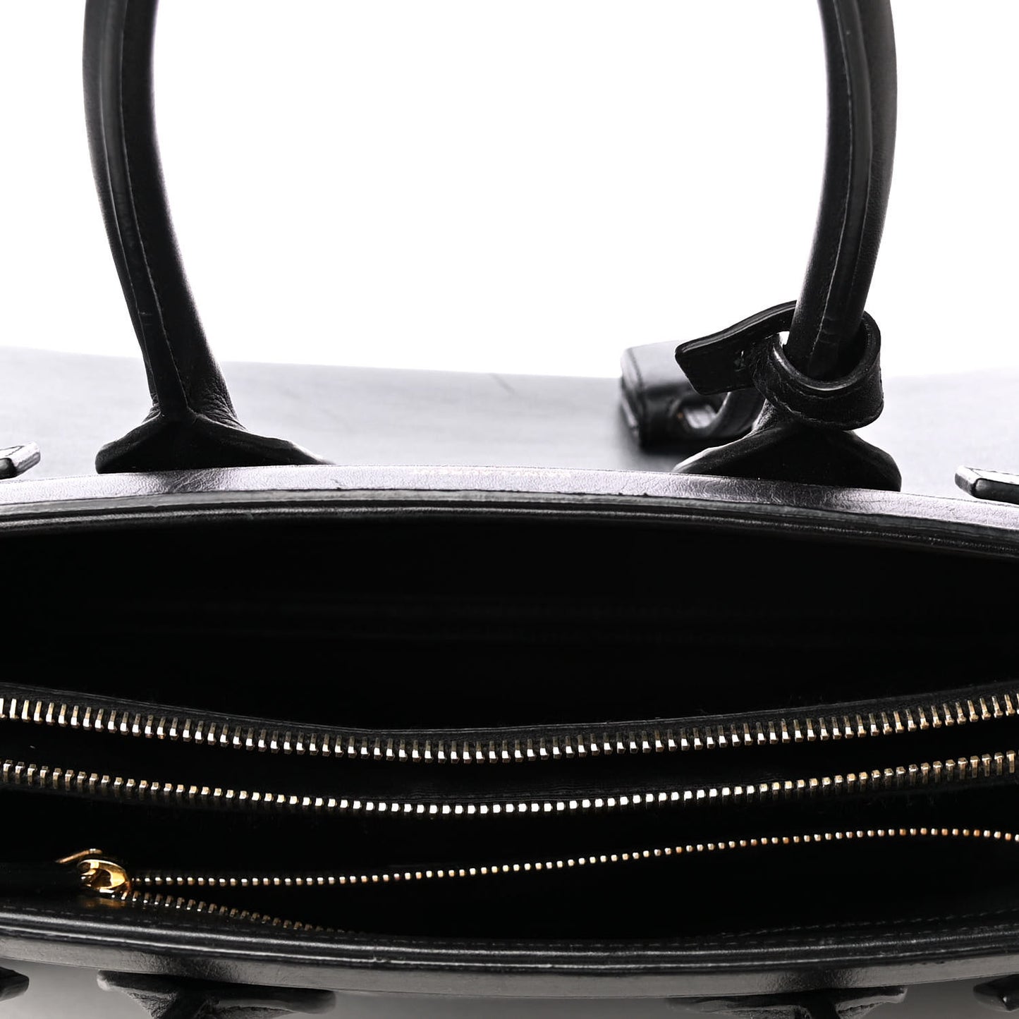 Calfskin Small Bi-Color Sac De Jour Marine Black