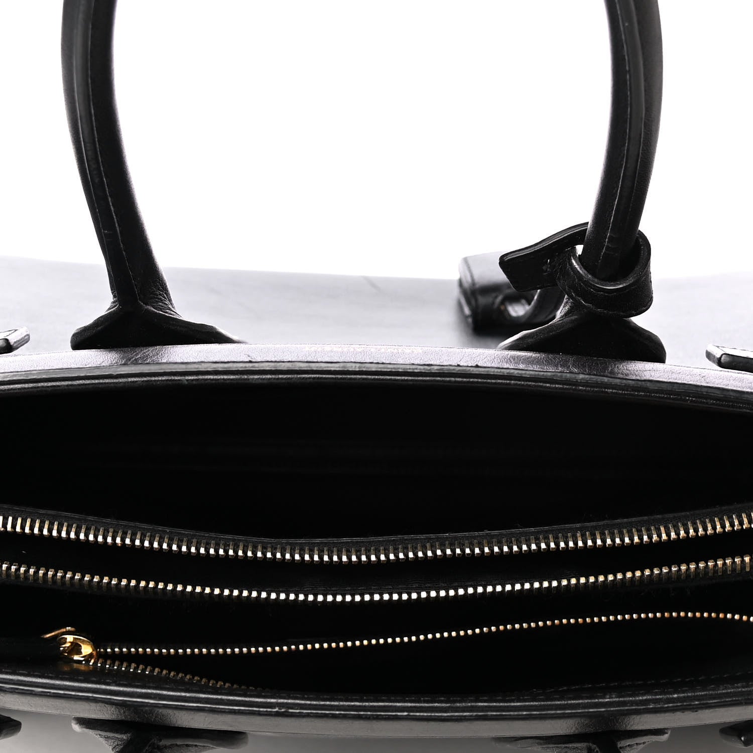 Saint Laurent Calfskin Small Bi-Color Sac De Jour Marine Black 4 of 4