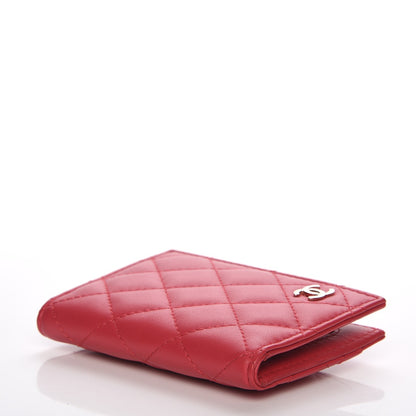 Chanel Lambskin Quilted Card Holder Wallet Dark Pink 4 of 8
