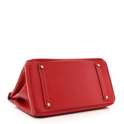 Hermes Epsom Candy Birkin 35 Rouge Casaque Bleu Thalassa 4 of 10