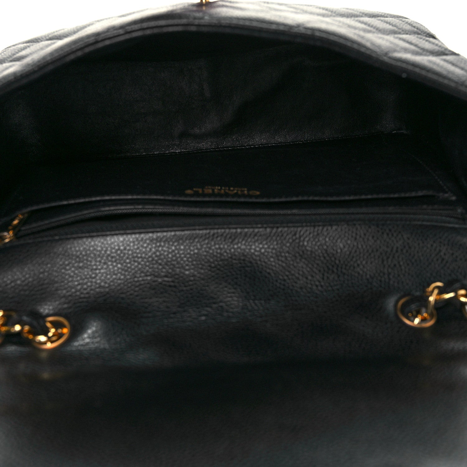 Chanel Caviar Quilted Jumbo Single Flap Black 5 of 10