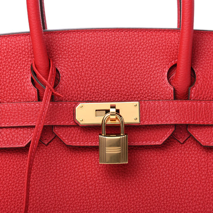 Hermes Togo Birkin 30 Rouge Casaque 7 of 12