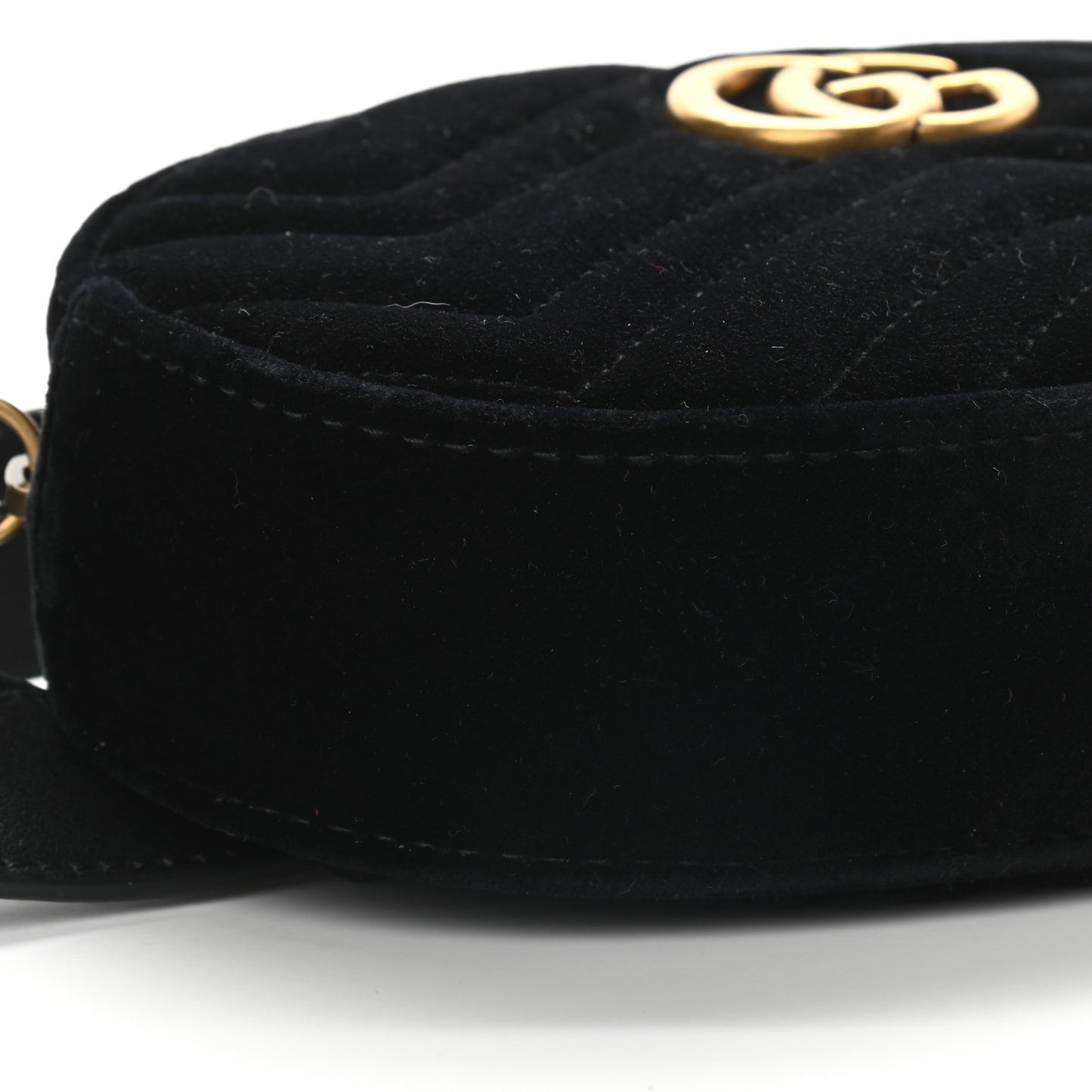 Velvet Matelasse GG Marmont Belt Bag 85 34 Black