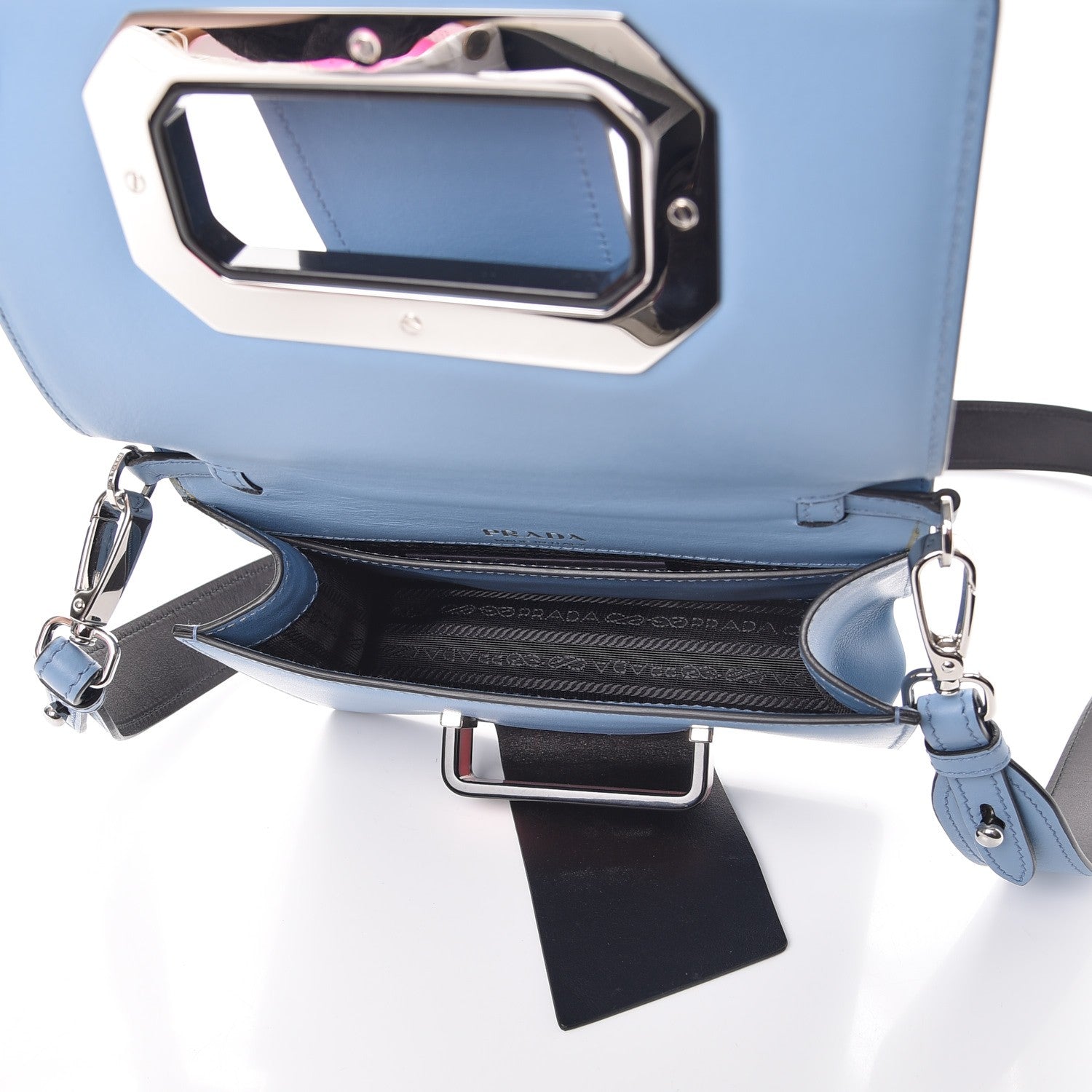 Prada City Calf Plex Ribbon Bag Astrale Rosa 5 of 7