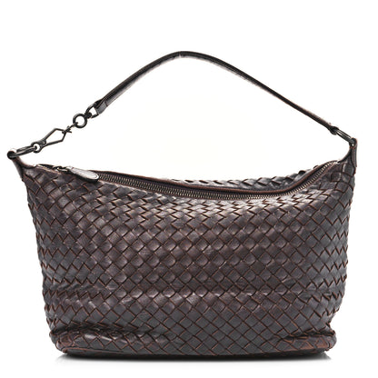 Bottega Veneta Metallic Nappa Intrecciato Small Shoulder Bag Steel 1 of 9