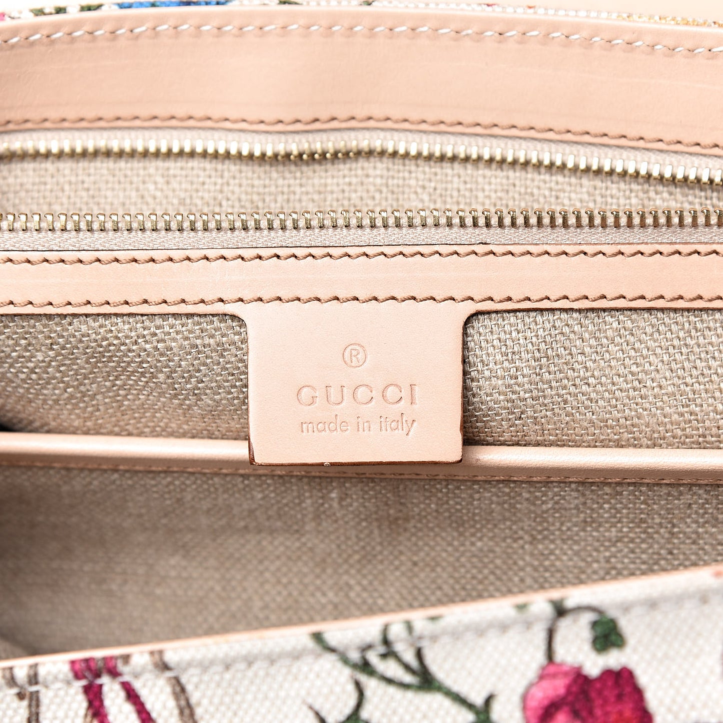 Floral Flora Canvas Bamboo Top Handle Bag