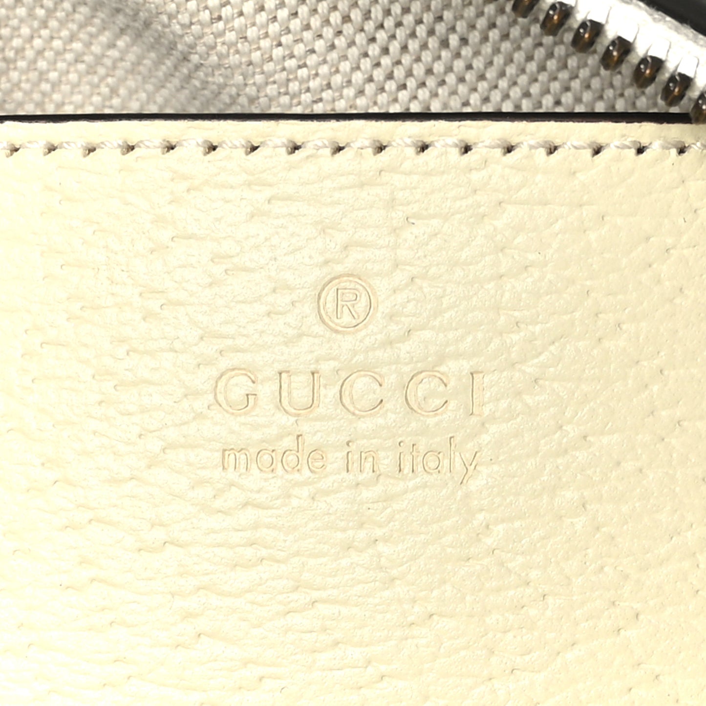GG Supreme Monogram Textured Calfskin Web Small Ophidia Camera Bag Beige Ebony Mystic White