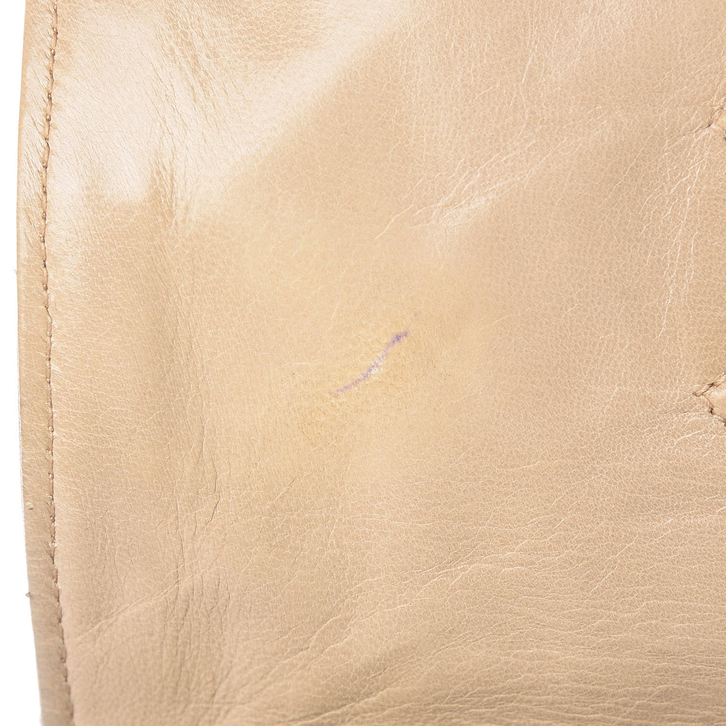 Lizard Small Square Flap Beige