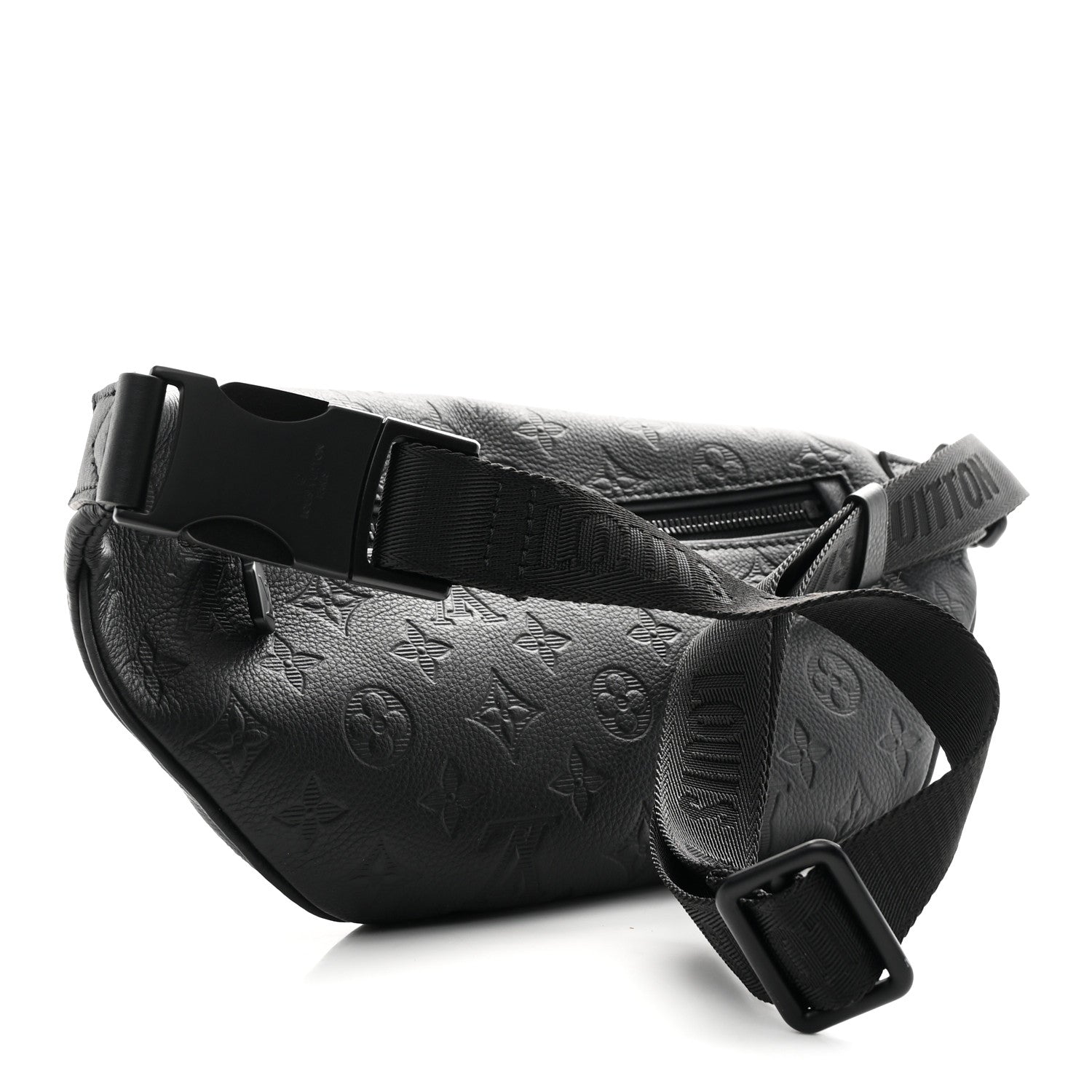Louis Vuitton Calfskin Monogram Shadow Discovery Bumbag Black 3 of 9