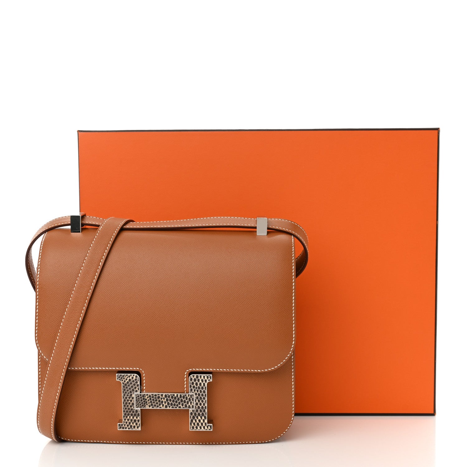 Hermes Grained Monsieur Lizard Constance 24 Gold Ombre 11 of 11