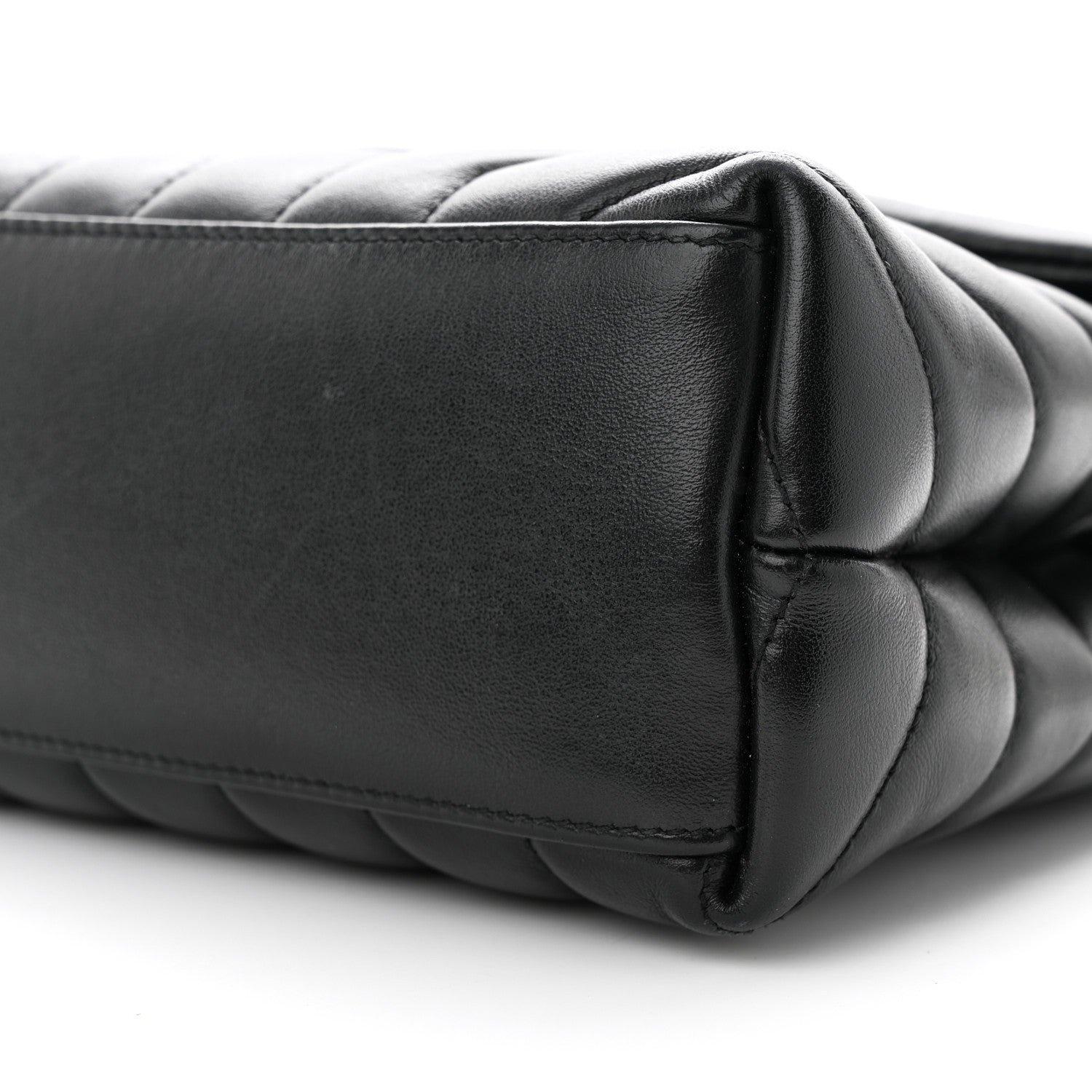 Saint Laurent Calfskin Y Quilted Monogram Monochrome Small Loulou Chain Satchel Black 10 of 10