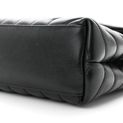 Saint Laurent Calfskin Y Quilted Monogram Monochrome Small Loulou Chain Satchel Black 10 of 10