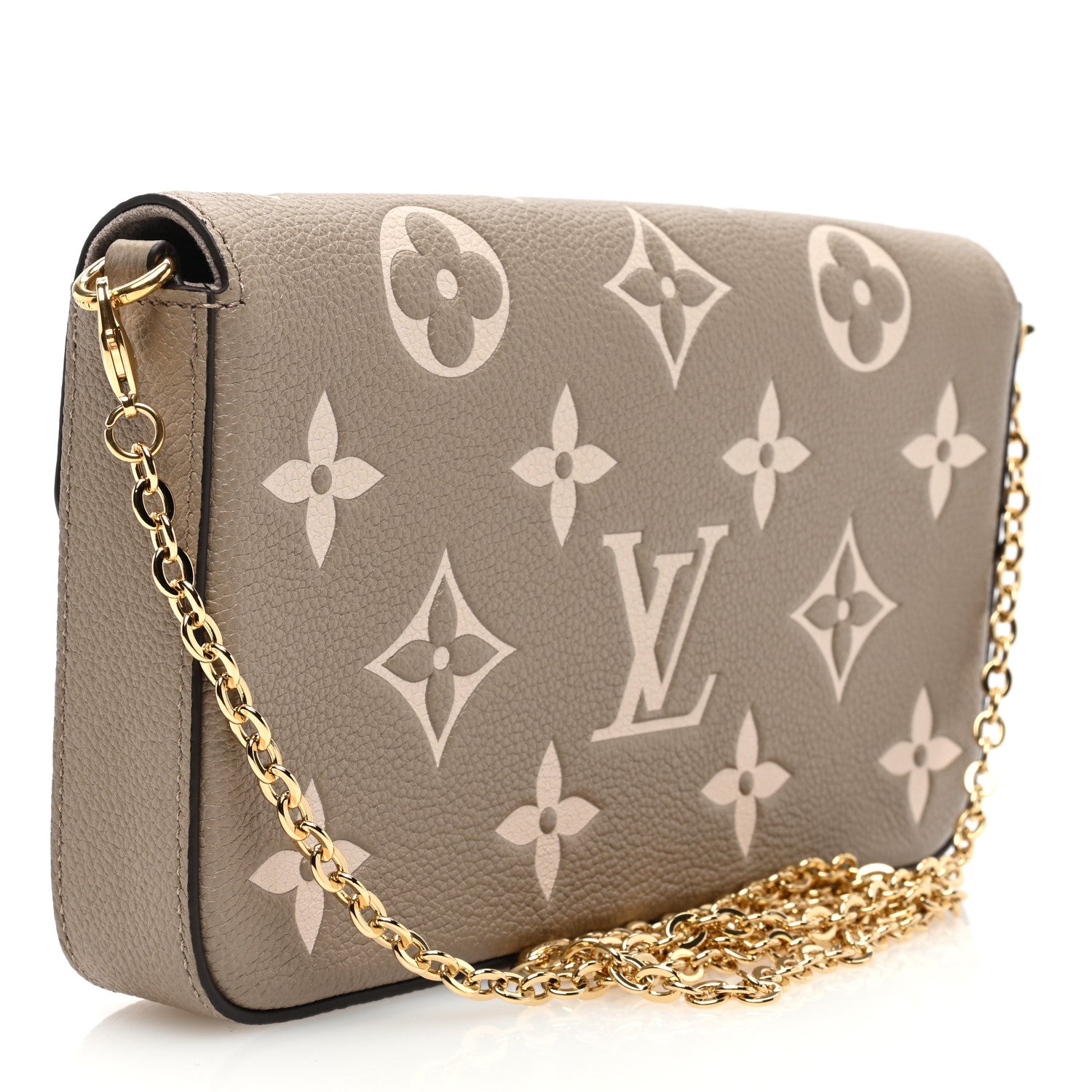 Louis Vuitton Empreinte Monogram Giant Felicie Pochette Tourterelle Creme 4 of 10