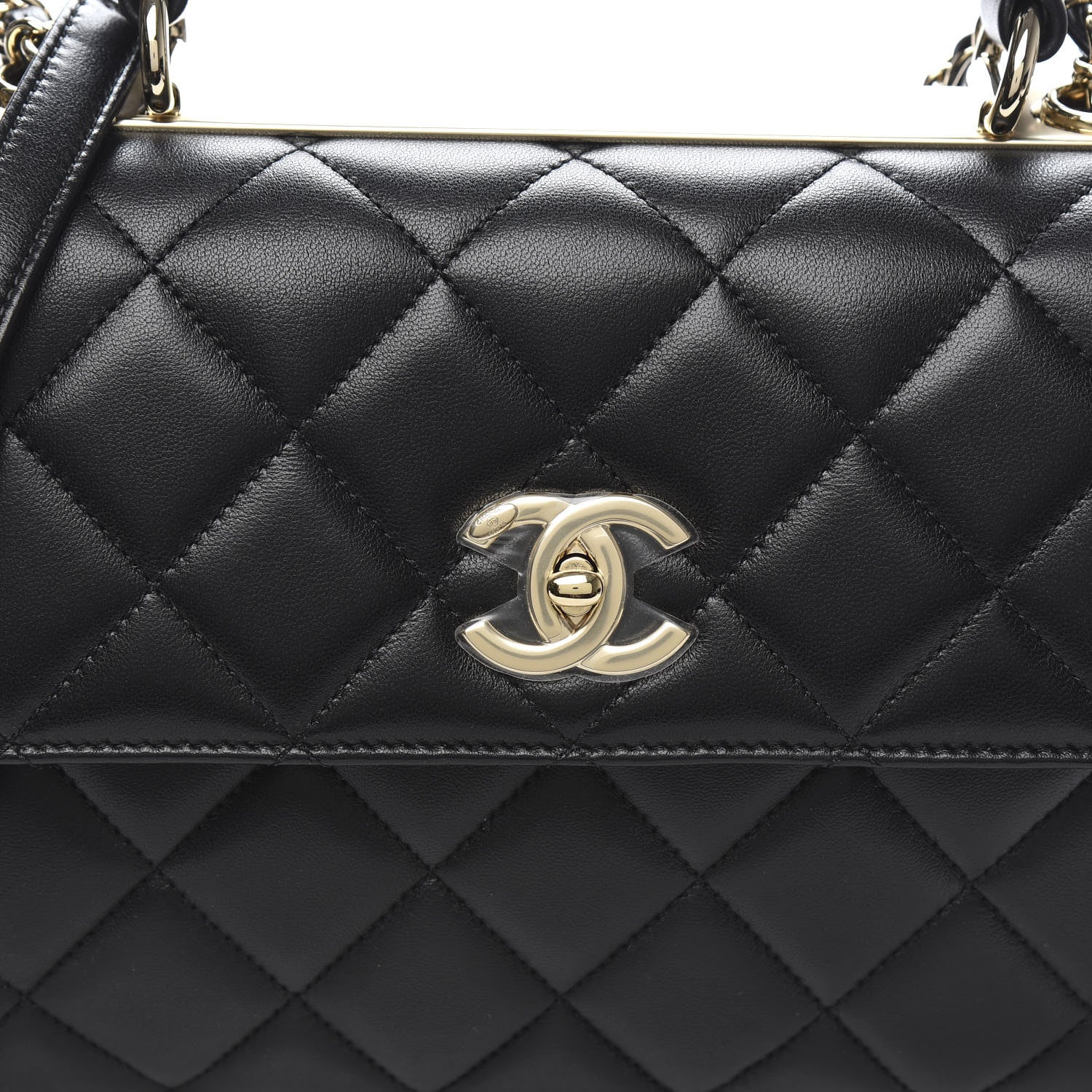 Chanel Lambskin Quilted Small Trendy CC Dual Handle Flap Bag Black 10 of 10
