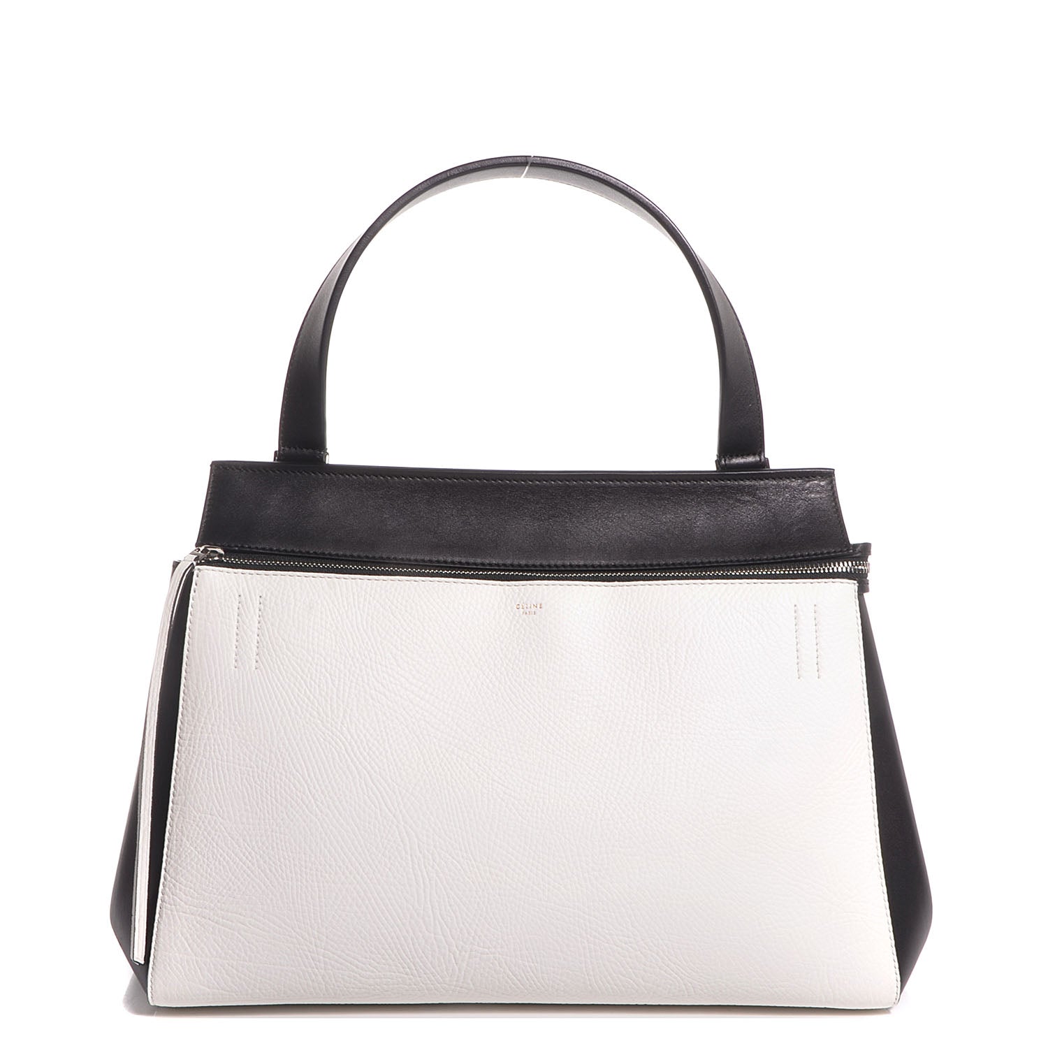 Celine Textured Calfskin Large Edge Shoulder Bag Black 1 of 9